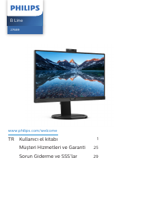 Kullanım kılavuzu Philips 276B9H LED ekran