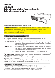 Handleiding Hitachi ED-X20EF Beamer