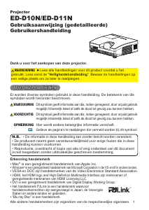 Handleiding Hitachi ED-D11NEF Beamer