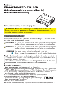 Handleiding Hitachi ED-AW110NEF Beamer