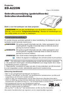 Handleiding Hitachi ED-A220NMEF Beamer