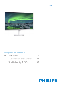 Handleiding Philips 257E7QSW LED monitor