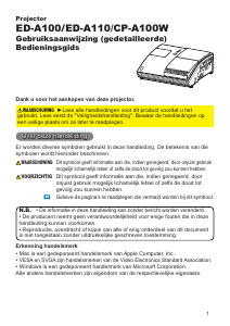 Handleiding Hitachi ED-A110 Beamer