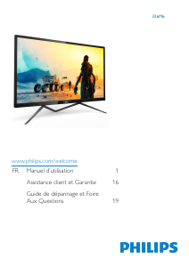 Mode d’emploi Philips 326M6FJSB Moniteur LED