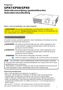 Handleiding Hitachi CPX9GF Beamer