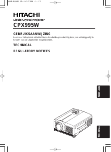 Handleiding Hitachi CPX995W Beamer