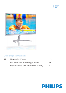 Manuale Philips 276E7QSH Monitor LED