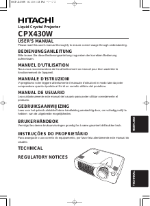 Handleiding Hitachi CPX430W Beamer