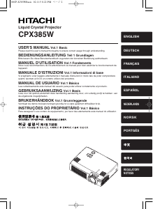 Handleiding Hitachi CPX385W Beamer