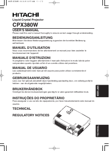 Handleiding Hitachi CPX380W Beamer