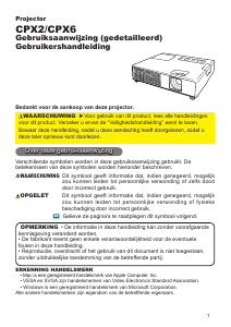 Handleiding Hitachi CPX2WF Beamer