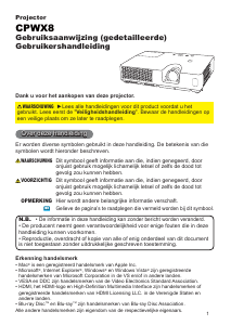 Handleiding Hitachi CPWX8GF Beamer