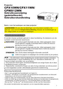 Handleiding Hitachi CPWX12WNEF Beamer