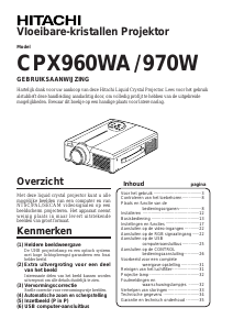 Handleiding Hitachi CP-X970W Beamer