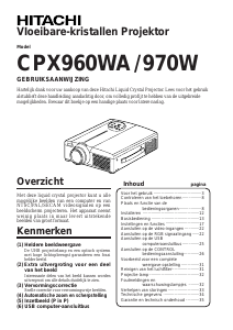 Handleiding Hitachi CP-X960WA Beamer