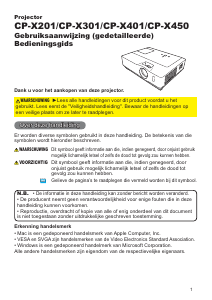 Handleiding Hitachi CP-X401EF Beamer