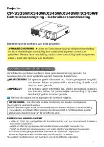 Handleiding Hitachi CP-X340W Beamer