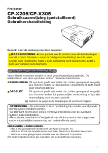 Handleiding Hitachi CP-X305EF Beamer