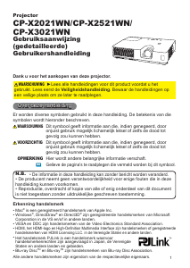 Handleiding Hitachi CP-X3021WNEF Beamer