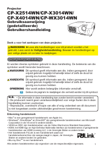 Handleiding Hitachi CP-X3014WNEF Beamer