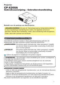 Handleiding Hitachi CP-X268AWF Beamer