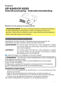 Handleiding Hitachi CP-X255WF Beamer