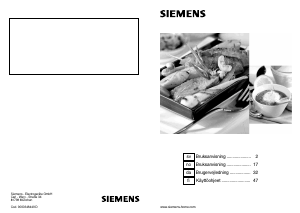Bruksanvisning Siemens ER926SB90E Kokeplate