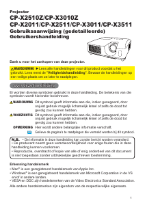 Handleiding Hitachi CP-X2510ZEF Beamer