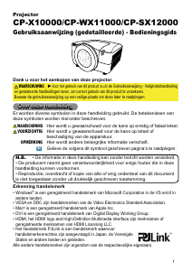 Handleiding Hitachi CP-X10000W Beamer