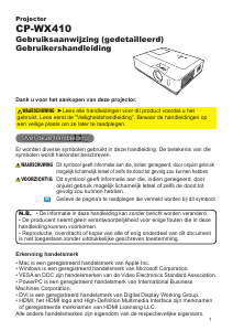 Handleiding Hitachi CP-WX410WF Beamer