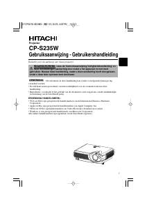 Handleiding Hitachi CP-S235W Beamer