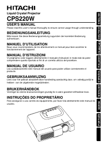 Manual Hitachi CP-S220W Projector