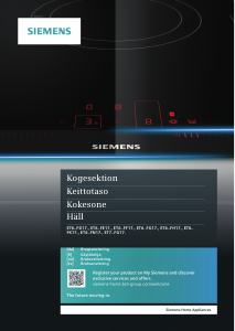 Brugsanvisning Siemens ET651FF17E Kogesektion