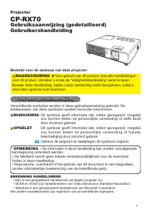 Handleiding Hitachi CP-RX70WF Beamer