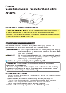 Handleiding Hitachi CP-RX60Z Beamer