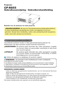 Handleiding Hitachi CP-RS55CW Beamer