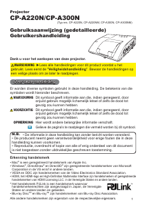 Handleiding Hitachi CP-A300NMEF Beamer