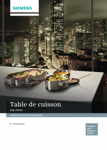 Mode d’emploi Siemens EX801KYE1E Table de cuisson