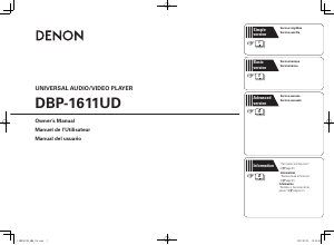 Handleiding Denon DBP-1611UD Blu-ray speler