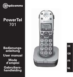 Bedienungsanleitung Amplicomms PowerTel 701 Schnurlose telefon