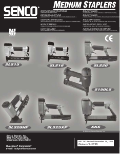 Mode d’emploi Senco S150LS Agrafeuse