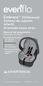 Manual de uso Evenflo Embrace 35/Advanced Asiento para bebé