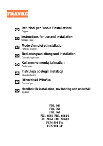 Manuál Franke FDL 6064/1 Odsavač par