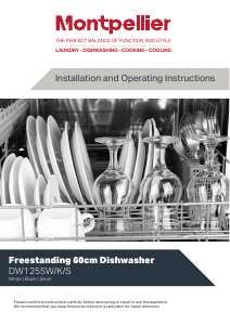 Manual Montpellier DW1255K Dishwasher