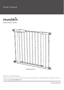 Manual Munchkin Easy Close Baby Gate