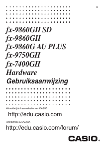 Handleiding Casio FX-9860GII Grafische rekenmachine