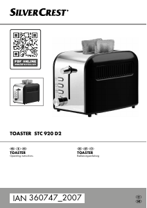 Bedienungsanleitung SilverCrest IAN 360747 Toaster