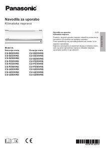 Priročnik Panasonic CS-DZ50VKE Klimatska naprava