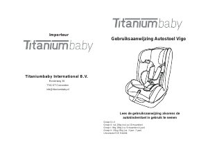 Handleiding Titaniumbaby Vigo Autostoeltje
