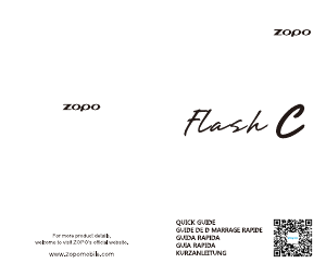 Manual de uso Zopo Flash C Teléfono móvil